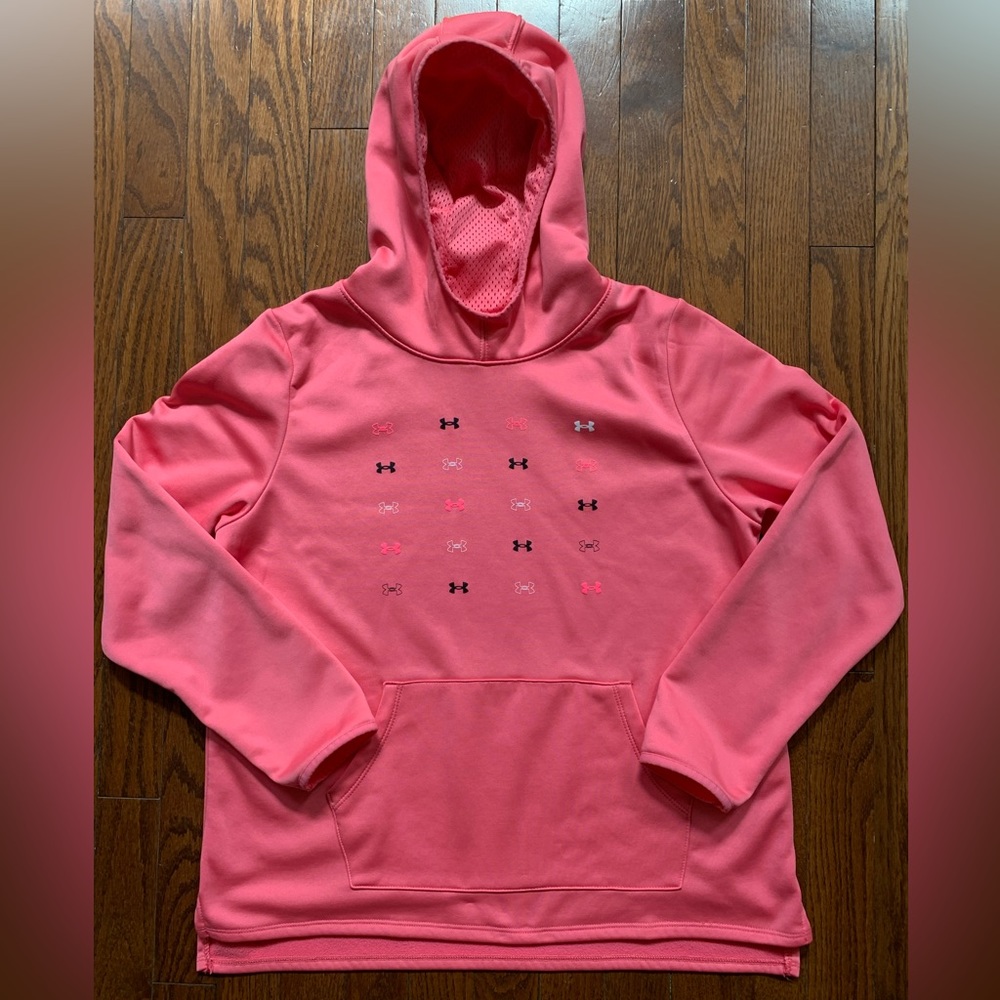 Under Armour Girls Pink Hoodie - Loose Fit